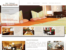 Tablet Screenshot of hotelalexandros.de